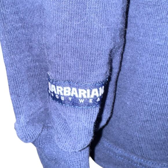 Vintage USPS Barbarian Rugby Shirt Made in Canada Navy Red White Stripe Size L - Picture 11 of 11